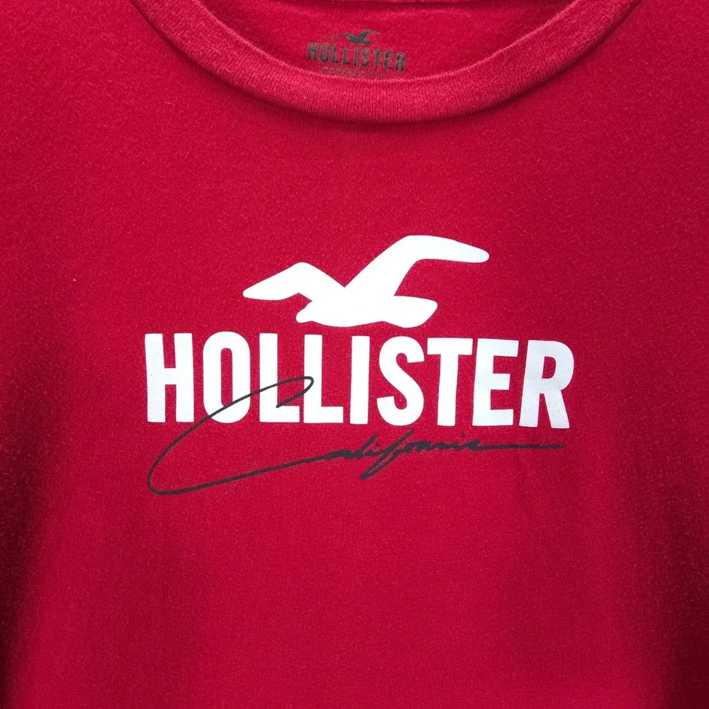 Skate Hollister T Shirt Mens Small Red Graphic Logo California Streetwear Tee - Picture 3 of 7